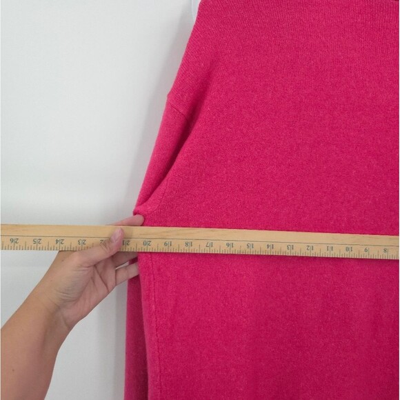 Talbots Jeweled Button Cardigan Pink Longline Office Church Cozy Barbie NWT - Picture 13 of 16